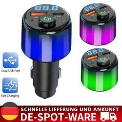 Auto Radio Bluetooth 5.3 FM Transmitter Adapter Dual USB PD Ladegerät für Handy