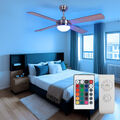 Deckenventilator Deckenlampe Deckenleuchte Dimmer Fernbedienung Vor Rücklauf LED