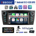 7'' DAB+ Carplay Android 13 Autoradio Für BMW 3er E90 E91 E92 E93 2+32G GPS RDS