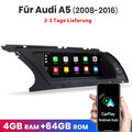 8.8"Carplay Android 64GB Für Audi A5 08-2016 Autoradio WIFI GPS Navi BT 4G DAB+