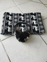 Codello Loop-Schal/Schlauchschal mit Ohrenwärmer aus weichem Teddy-Plüsch