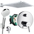 Unterputz Duschsystem mit Kopfbrause 300x300, Crometta, iBox, Hansgrohe Talis S
