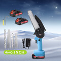 Akku Kettensäge 4+6 Zoll Mini Elektro Kettensägen Handkettensäge Mit 2 Akku DHL