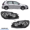SCHEINWERFER SET LINKS RECHTS FÜR VW GOLF VI 5K1 2008-2012 MIT STELLMOTOR H7 H15