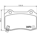 1x ORIGINAL® Hella Pagid Bremsbelagsatz, Scheibenbremse Hinten, inkl.