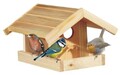 Elmato 10182 Futterhaus Meise Vogelhaus Futterstelle Naturholz, 28x15x20cm