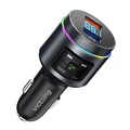 Bluetooth FM-Transmitter- Ladegerät KFZ-Adapter Autoradio, LED-Display Dual USB