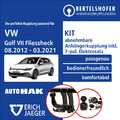Für VW Golf VII Fliessheck Typ 5G1 08.2012-03.2021 AHK abn. +7pol sp. E-Satz EBA