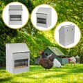 Futterautomat Futtertrog Geflügelfutterautomat aus Metall Futterspender 5/15kg
