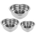  3 Pcs Snackteller in Herzform Servierschüsseln Aus Edelstahl Futternapf