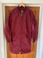 Alpha Industries Longline Bomberjacke Gr. S Burgundy Nylon MA-1 Flight