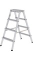 MUNK Stufenstehleiter 2 x 4 Stufen Aluminium Gesamthöhe 930 mm