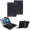 Tastatur Tasche Tablet Keyboard Micro USB Hülle Cover Schutzhülle Case Bag Etui