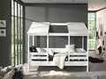 Vipack: Hausbett 90 x 200 - Spielbett Kinderbett Jugendbett - Weiß