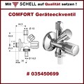 Schell COMFORT Kombi Geräte Eckventil 1/2" selbstdichtend Geräteeckventil DN 15