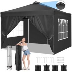 Pavillon 3x3m Faltpavillon Pop Up Partyzelt Gartenzelt Pavillon mit Seitenteilen