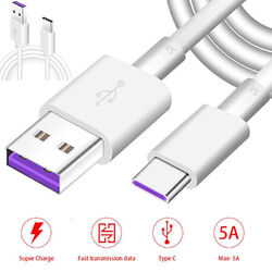 Schnell Ladegerät Typ C USB Ladekabel für Huawei P10 P20 P30 Xiaomi Supercharge
