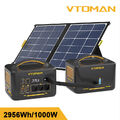 VTOMAN Jump 1000 Powerstation mit Jump 1500 Zusatzbatterie 1000W/2956Wh LiFePO4