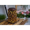 LED Solar Laterne Sunshine Grace Kupfer IP44 Ø11cm warmweiß außen Tischlampe