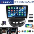 Für Peugeot 107 Citroen C1 Toyota Aygo DAB+ 64G Carplay Autoradio Android 13 GPS