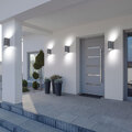 4x LED ALU Außen Wand Leuchten Fassaden Lampen Veranda UP&DOWN Spot Strahler