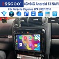 Für Porsche Cayenne 9PA 2002-2010 Autoradio GPS Nav RDS WIFI 4+64G Android13 DAB