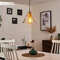 Glas Hänge Lampen Pendel Leuchte Gold Ess Wohn Schlaf Zimmer Raum Beleuchtung 