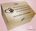 Personalisierte Einäscherung Memorial Urne Haustier Hund oder Katze Asche Speicher Erinnerungsbox