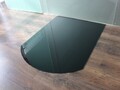 Segmentbogen 120x130cm Glasplatte schwarz - Funkenschutzplatte Kaminbodenplatte 