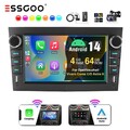 Apple Carplay DAB+ Autoradio Android 14 4+64G GPS Cam Für Opel Astra H Corsa C D