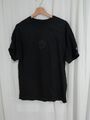 Champion T-Shirt, klassische Vintage Sportbekleidung, große Größe, schwarz mit Logo