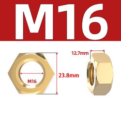 Sechskantmuttern DIN 934 M1 M2 M3 M4 M5 M6 M8 M10 M12 M14 M16 M18 - M24 Messing