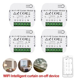 1-4PCS WiFi Smart Curtain Blinds Modul Schalter Rollladenmotor für Tuya Alexa