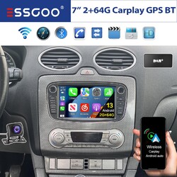 DAB+ KAM Für Ford Focus Mondeo Mk4 S/C-Max Galaxy Autoradio Android 13 GPS 2+64G