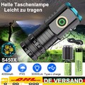 Super hell Taschenlampe LED USB Wiederaufladbar Taktisches Fackel mit AKKU DHL