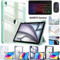 QWERTZ Beleuchtete Tastatur Maus Hülle für iPad 10/9/8/7th Gen Air 11" 6th 2024
