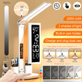 Schreibtisch-Lampe LED Tischlampe Dimmbar Touch Nachttischlampe Doppelkopf