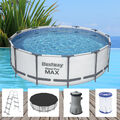 Bestway Steel Pro MAX 457x122cm Pool Filterpumpe und Zubehör Gartenpool 56438