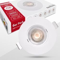 6x LED Einbaustrahler ultraflach 5W 3-step-dimmbar Einbauleuchten Einbauspot SET⭐⭐⭐⭐⭐ Schneller Versand! 
