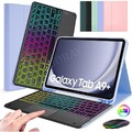 Hülle mit Beleuchtet Tastatur Für Samsung Galaxy Tab A9+ A8 S9 FE S8 S7 S6 Lite