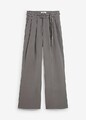 Bundfaltenhose Gr. 44 Rauchgrau Damen Weites bein Hose Freizeit-Pants Neu*