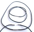 Lederkette schwarz ECHT LEDER Bajonettverschluss Edelstahl Lederband Halsband