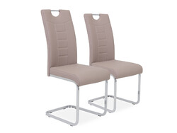 2er Set Esszimmerstuhl Küchenstuhl RUBY Schwingstuhl Stuhl Cappuccino  140 kg