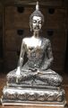Buddha Statue Skulptur Figur Silber Edel Deko Buddhismus Indien Asien