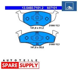 BREMSBELAGSATZ, SCHEIBENBREMSE FÜR SEAT VW ATE 13.0460-7101.2