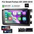 Für Smart Fortwo 451 2005-10 Android 14 Autoradio Apple Carplay GPS Navi RDS BT