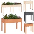 Hochbeet mit Rollen Pflanzkasten Blumenkübel Kräuterbeet Frühbeet Holz Garten