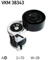 SKF Spannrolle, Keilrippenriemen VKM 38343 für BMW
