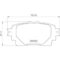 1x Bremsbelagsatz, Scheibenbremse BREMBO P 83 174 passend für SUZUKI TOYOTA
