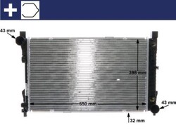 MAHLE Kühler Wasserkühler Motorkühlung Motorkühler BEHR CR 1478 000S